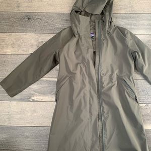 Patagonia Olive Long Rain Jacket